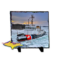 Coast Guard Cutter Bristol Bay 8x8 Photo Slate. Best Great Lakes Coast Guard gifts and collectible