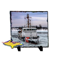 Coast Guard Cutter Bristol Bay 8x8 Photo Slate Best Great Lakes Coast Guard gifts and collectible.