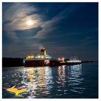 Great Lake Freighter Photos Roger Blough In The Moonlight Image