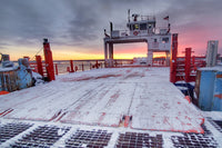 Sugar Island Ferry Winter Sunrise Sault Michigan ~ Michigan's Upper Peninsula