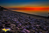 Michigan Landscape Photography Lake Superior Sunset Afterglow Grand Marais, Michigan