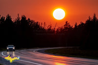 Michigan Sunset On State Highway M28 Royalty Free Stock Images