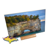 Michigan Upper Peninsula Photos Pictured Rocks Grand Portal Image 8x12 Tile Photo Trivet For Sale Yooper Gifts 