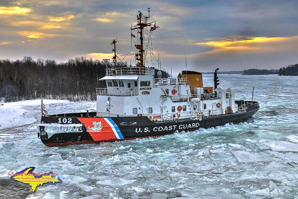 United States Coast Guard Cutter Bristol Bay Sunrise Photo Great Lakes Coast Guard Photography For Sale