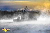 United States Coast Guard Cutter Buckthorn Morning Fog Photo Sault Ste. Marie, Michigan Photography