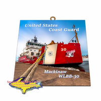 USCG Mackinaw WLBB30 Photo Tile Gifts for United States Coast Guard