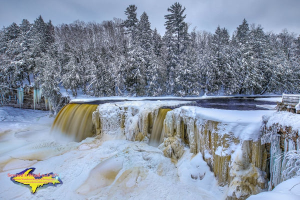 Michigan Landscape Photography Upper Tahquamenon Waterfalls Winter Ice Photos