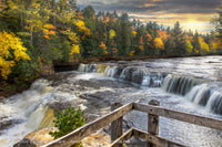 Lower Tahquamenon Falls Autumn Colors Paradise, Michigan. Michigan Landscape Photography.