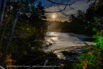 A Moonlit night on Lower Tahquamenon Falls State Park in Michigan's Upper Peninsula  This waterfall is located between Paradise and Newberry Michigan