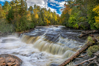 Lower Tahquamenon Falls Autumn Colors Paradise, Michigan. Michigan Landscape Photography.