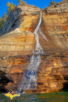 Michigan Landscape Photography Bridalveil Falls Pictured Rocks Munising, Michigan Photos