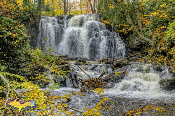 Michigan Landscape Photography Hungarian Upper Waterfalls Autumn Colors