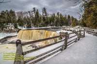 Upper Tahquamenon Waterfalls Winter Michigan Royalty Free Stock Images