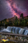 Michigan Waterfalls Upper Tahquamenon Falls and the Milky Way Galaxy