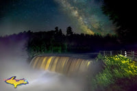 Michigan Photography Starry night Upper Tahquamenon Falls with our Milky Way Galaxy