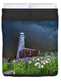 Crisp Point Lighthouse Photo Duvet Cover Home Bed Decor Queen Size