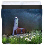 Crisp Point Lighthouse Photo Duvet Cover Yooper Gifts King Size