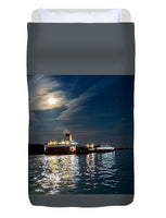 Roger Blough Lake Freighter Great Lakes Fleet Duvet Cover. Great Lakes Freighter Gifts, Collectibles, Home/Bedroom Decor For Marine Fans
