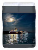 Roger Blough Lake Freighter Great Lakes Fleet Duvet Cover. Great Lakes Freighter Photo Gifts, Collectibles, Home/Bedroom Decor For Boat Fans