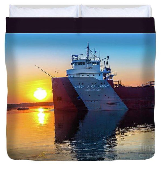 Great Lake Freighter Cason Callaway Duvet Covers For Boat Fans