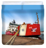 USCG Cutter Mackinaw WLBB-30 Great Lakes Duvet Cover For Coast Guard Family & Friends Home Decor