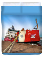 USCG Cutter Mackinaw WLBB-30 Great Lakes Duvet Cover.