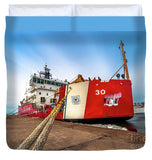 USCG Cutter Mackinaw WLBB-30 Great Lakes Duvet Cover For Coast Guard Family & Friends Home Decor