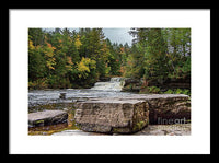 Waterfalls Tahquamenon Lower -2068 - Framed Print