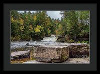 Waterfalls Tahquamenon Lower -2068 - Framed Print