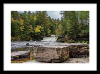 Waterfalls Tahquamenon Lower -2068 - Framed Print